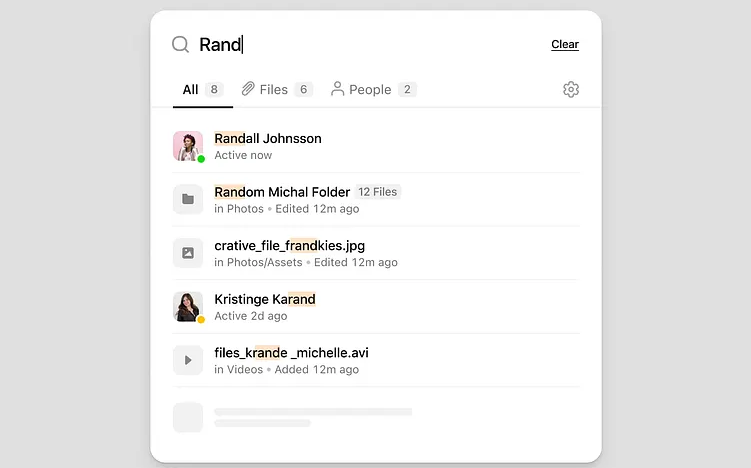 Search UI